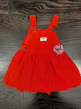 2/$35 OshKosh B’gosh Toddler Red Corduroy Pinafore Dress – Size 24M